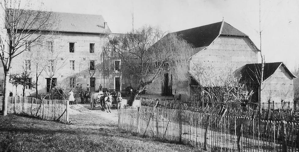 Ancien moulin, photo en noir et blanc